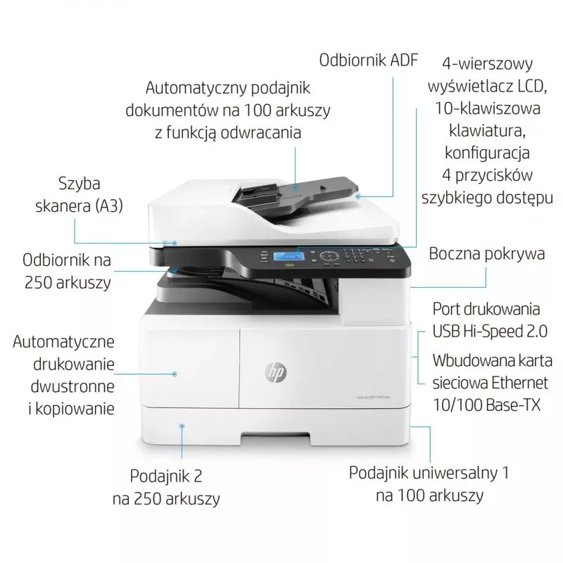 Monitoimitulostin HP LaserJet M443nda laser A3 1200 x 1200 DPI 24 ppm