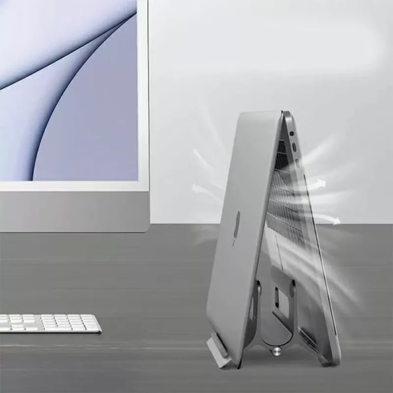 Painovoimajalusta MacBookille harmaa