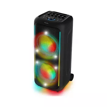 Kannettava juhlakaiutin Philips TAX5000E/10 2-tie, 100 W RMS, Bluetooth, 20–20000 Hz, 4 Ω, musta