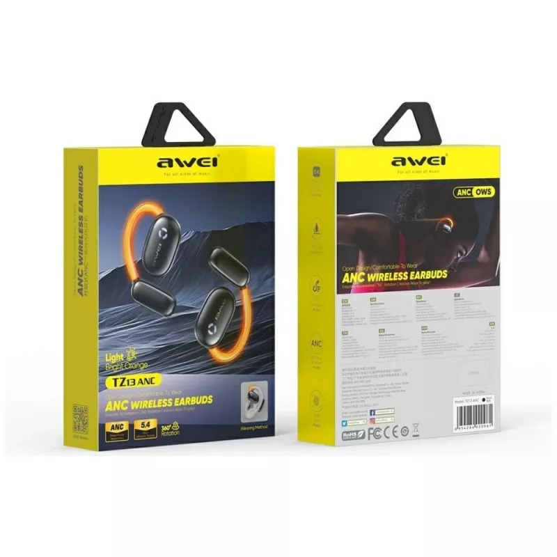 Bluetooth-kuulokkeet 5.4 TZ13 ANC Spinner musta