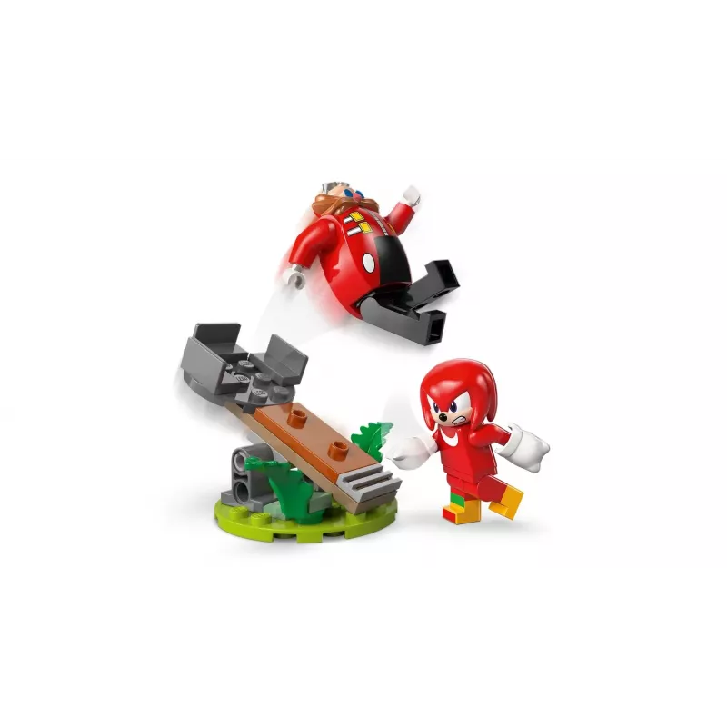 LEGO rakennuslelusarja Sonic the Hedgehog 77005 Knuckles vs Dr Eggman Egg Crusher Mech, 350 osaa, ikä 8+