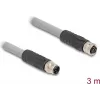 DeLOCK anturi-/toimilaitekaapeli 80540 3 m RST M12 harmaa