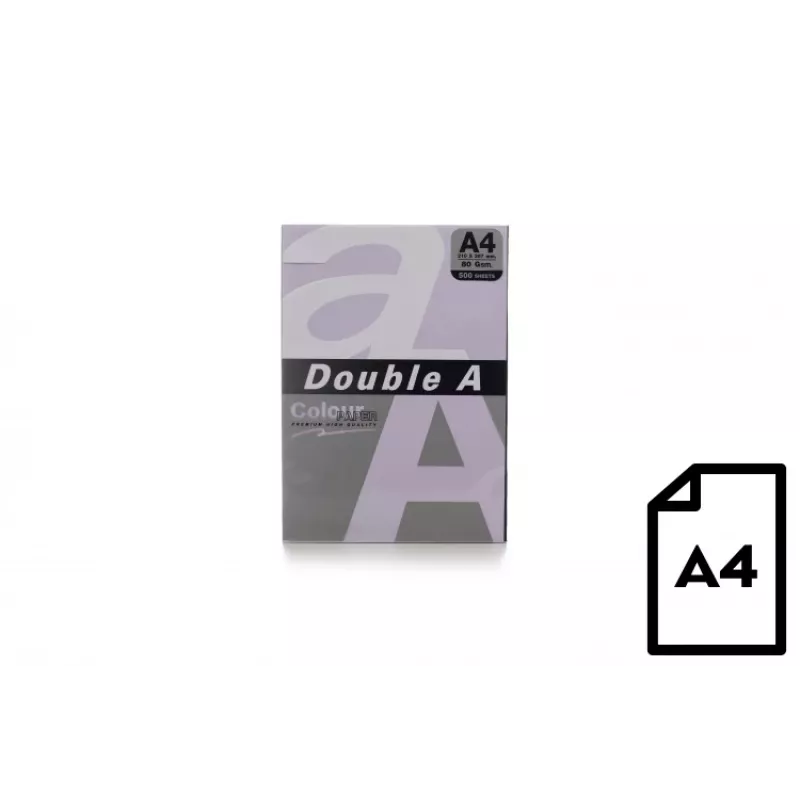 Värillinen paperi Double A, 80 g/m², A4, 100 arkkia, Rainbow 3, 5 väriä