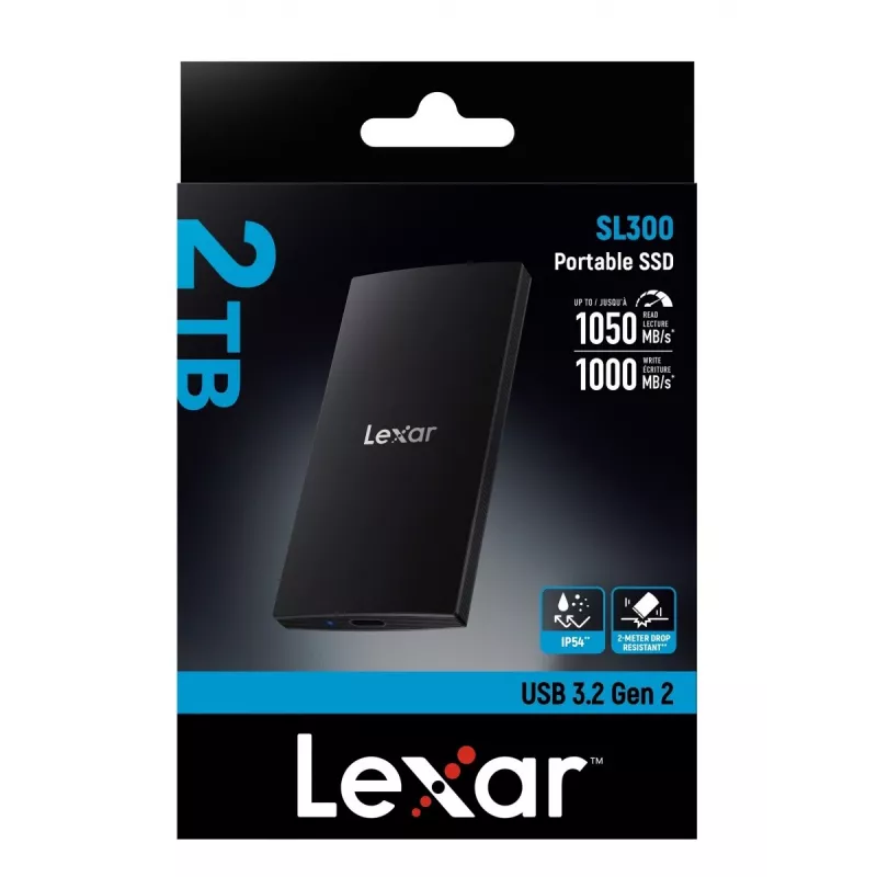 Ulkoinen SSD-asema Lexar 2TB SSD USB Type-C 3.2 Gen 2 LSL300002T-RNBNG