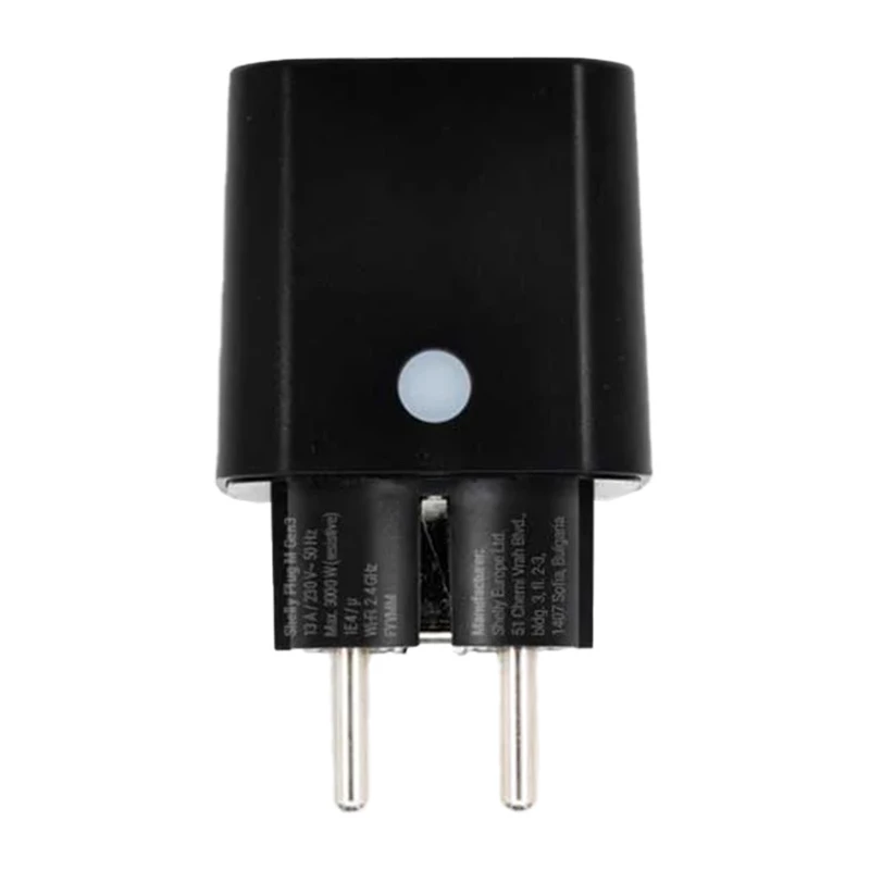 Shelly Plug PM Gen3 Matter 13A älypistorasia, musta
