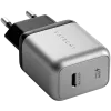Mobiililaitteen laturi Satechi ST-UC30WCM-EU — yleinen AC-laturi sisäkäyttöön 1× USB-C, musta/hopea