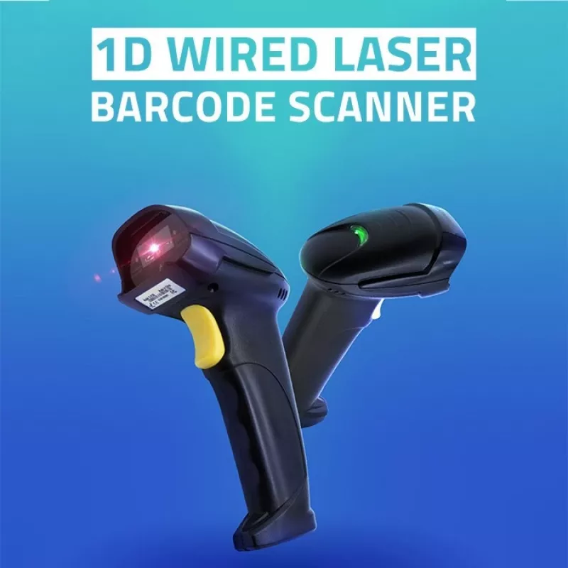 Qoltec 1D laser viivakoodinlukija | USB | musta