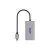 USB-C–RJ45-sovitin Unitek U1343AGY01 — 5 Gbit/s Ethernet, USB-C (uros) – RJ45 (naaras), harmaa, 0,15 m kaapeli