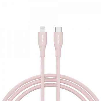 CANYON kaapeli CLNM60 C-L 60W MFI 1m silikoni pinkki