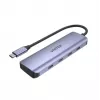 UNITEK uHUB Q4 USB-keskitin Type-C 5000 Mbit/s harmaa