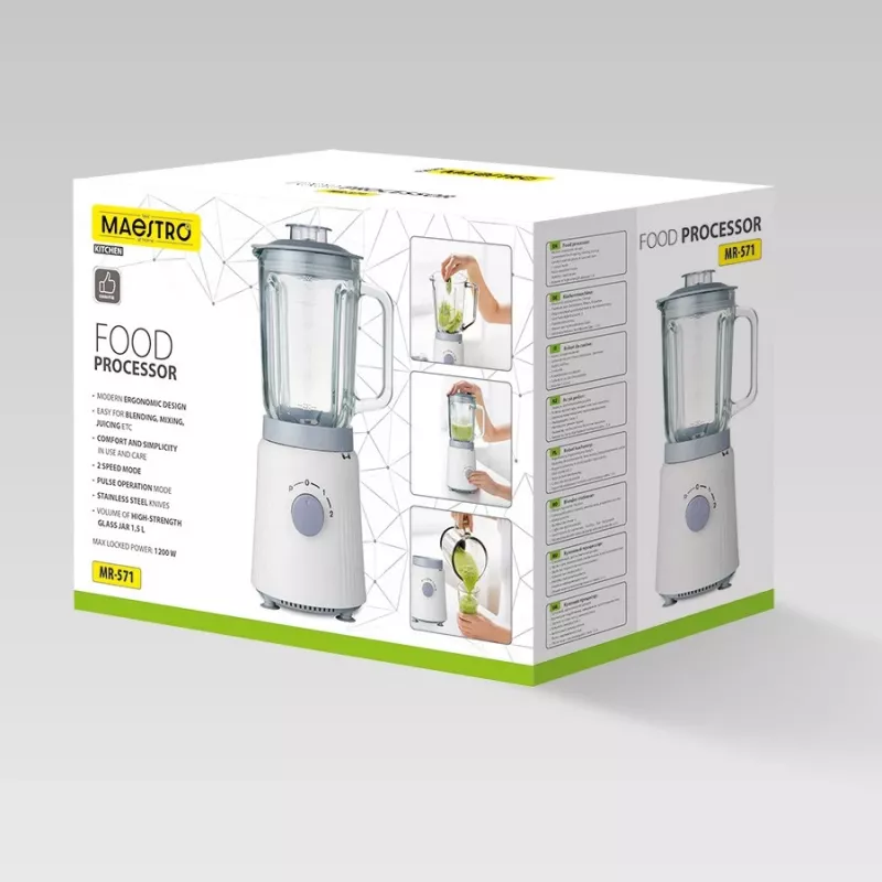 Yleiskone Maestro MR-571 1200W valkoinen/harmaa — monitoiminen yleiskone