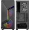 Aerocool Scape-G-BK-v2 Midi-Tower, Tempered Glass, FRGB - musta