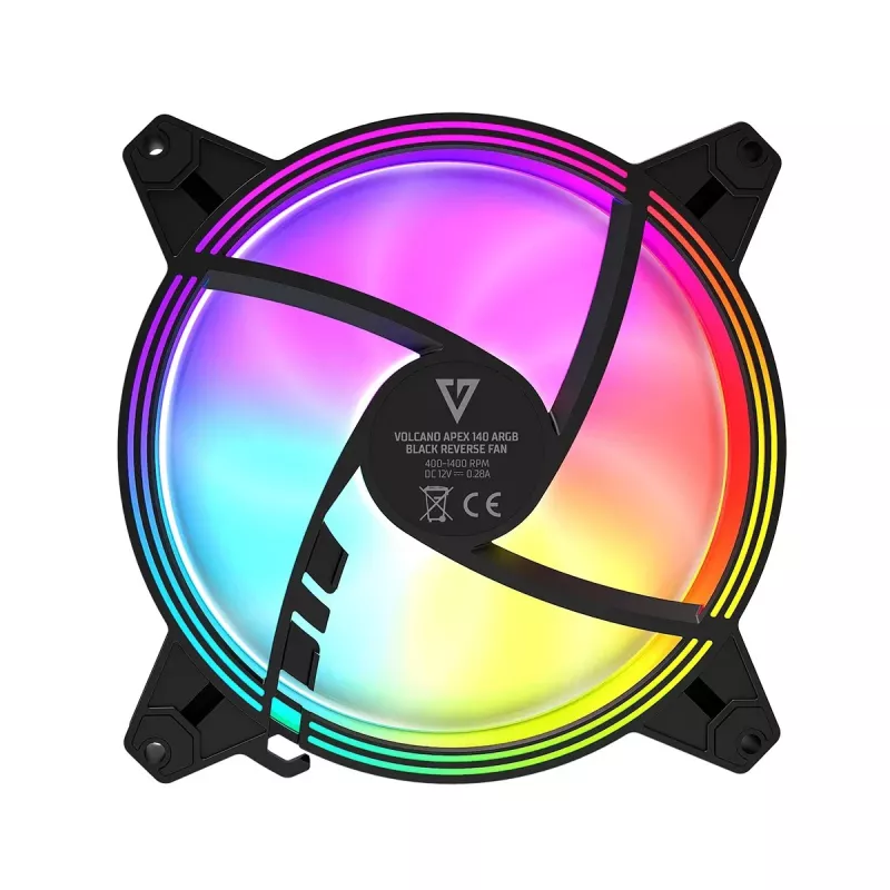 Tietokonetuulettimet MODECOM VOLCANO APEX 140 ARGB musta Reverse 140 mm