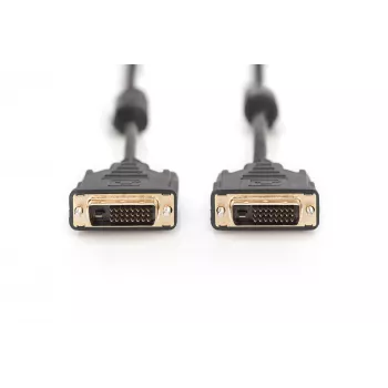 Assmann DVI-liitäntäkaapeli. DVI(24+1). 2x ferriitti M/M. 10,0 m. DVI-D dual link. UL. bl (AK-320101-100-S)