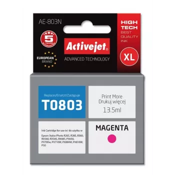 Activejet AE-803N muste, korvaa Epson T0803, Supreme, 13,5 ml, magenta