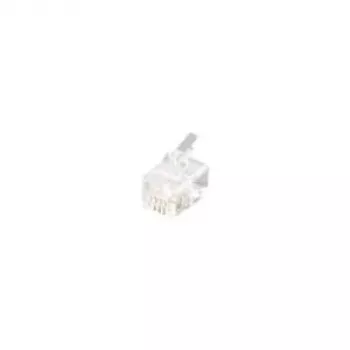Equip puhelinpistoke, RJ11, 4P4C, RJ-11 (4P4C), läpinäkyvä, 0,5 g, 7,62 mm, 12,3 mm, 7,2 mm