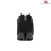 Maclean MCE155 yleispistokesovitin, UK-pistorasia EU-pistokkeelle, musta