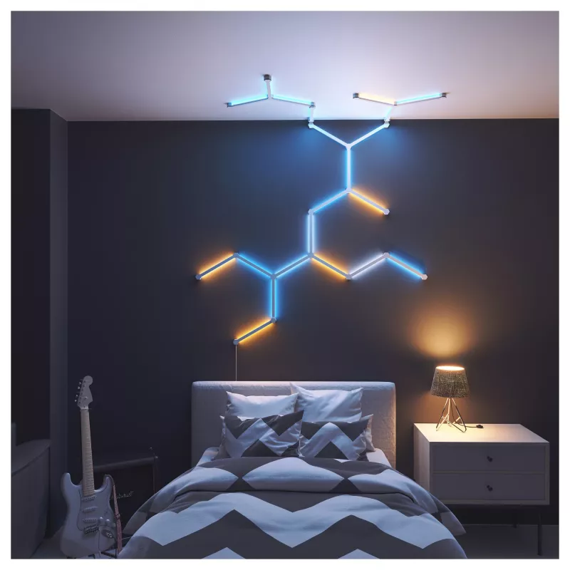 Valoliitin Nanoleaf Flex — valkoinen, 0,24 m kaapeli, 3 kpl:n pakkaus