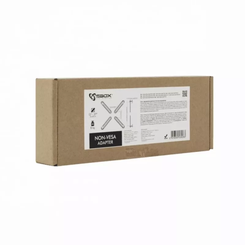 Näyttösovitin SBOX NON-VESA — yleinen Non-VESA-asennussovitin näytöille (malli 0 )