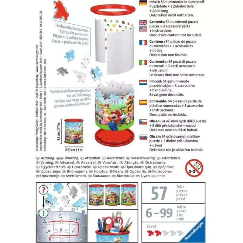 3D-palapeli Ravensburger Super Mario kynäteline 54 osaa