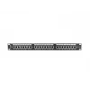 Patch-paneeli 1U LANBERG PPS5-1024-B — 24-porttia RJ-45 Cat5, metalli, musta, räkkiasennus
