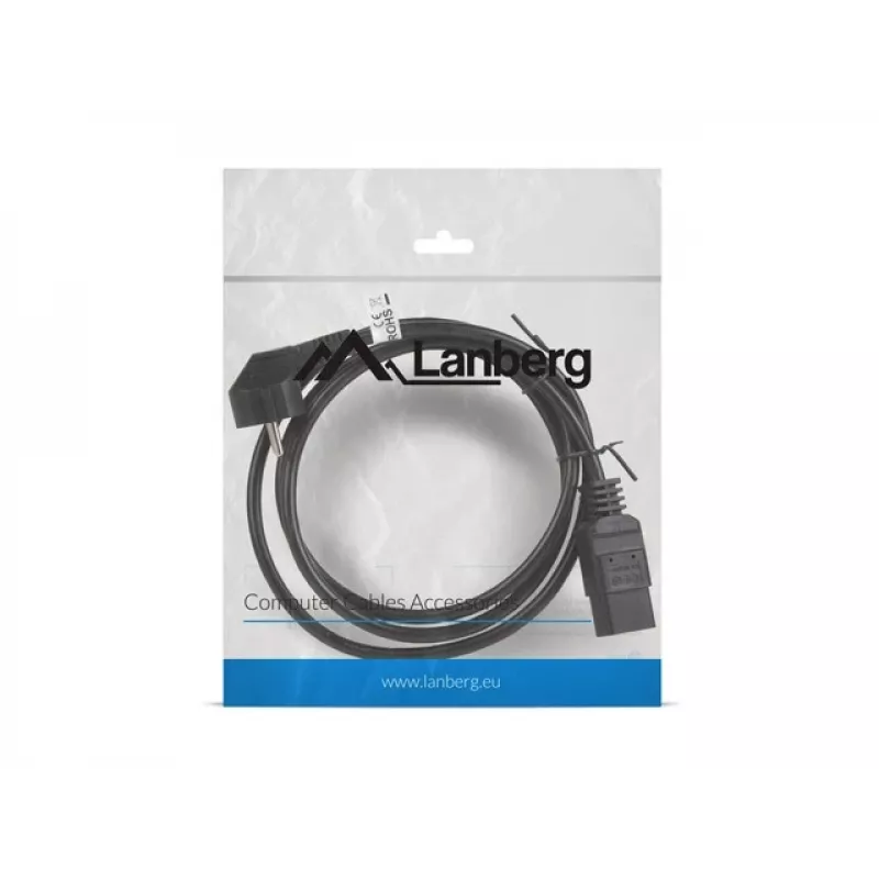 Virtajohto CEE 7/7 - IEC 320 C19 16A VDE 1,8M musta