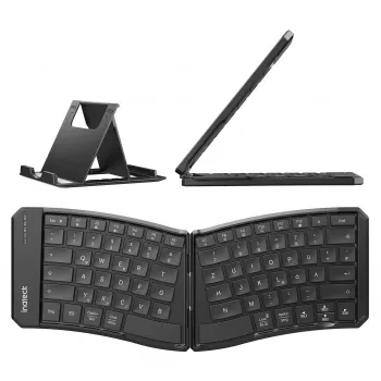 Inateck Full-Size kaareva Bluetooth-näppäimistö N0131 QWERTZ saksimekanismi musta