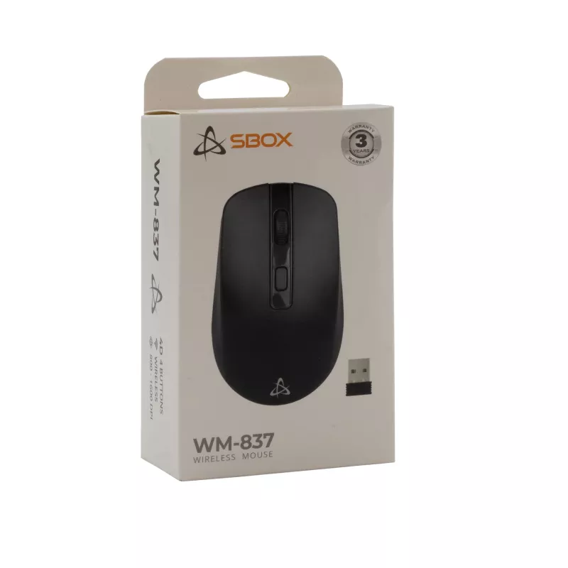 Hiiri SBOX WM-837 musta USB Type-A