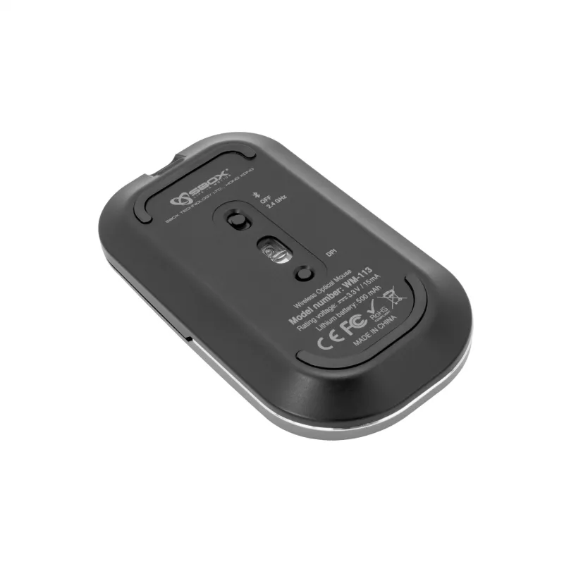 SBOX WM-113 -hiiri langaton RF Wireless + Bluetooth + USB Type-C