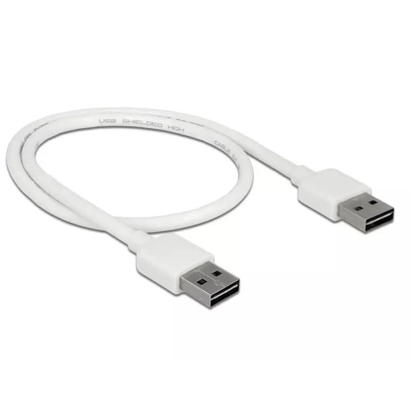 USB-kaapeli USB 2.0 DeLOCK 85192 0,5m valkoinen