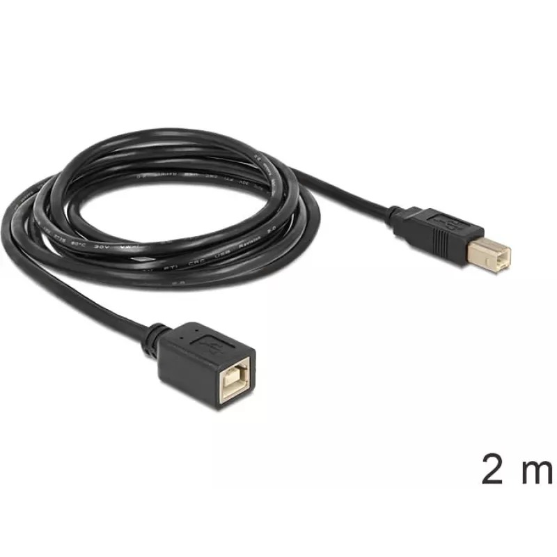 USB-kaapeli DeLOCK USB2.0-B 2 m USB B musta