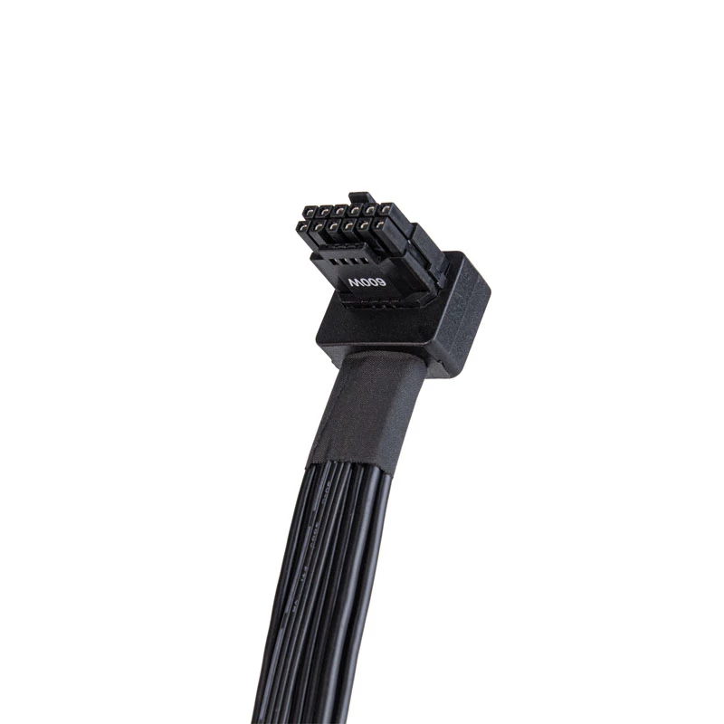 SilverStone SST-PP14-90 12VHPWR-kaapeli, 90 asteen, 650 mm, musta
