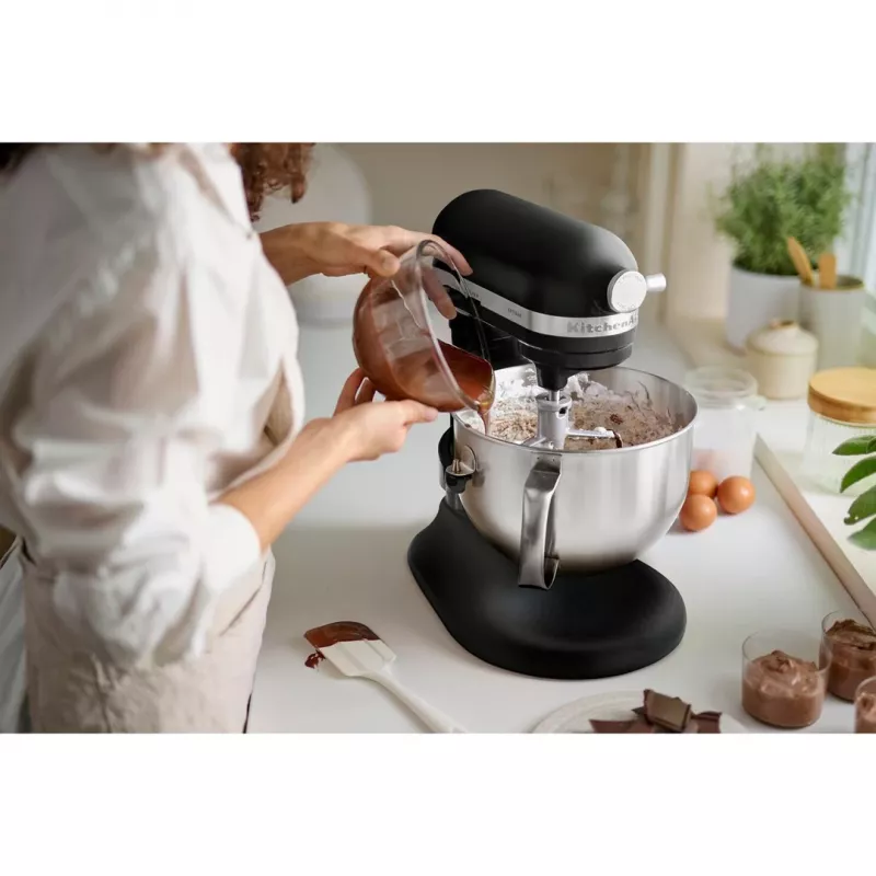 KitchenAid 5KSM60SPXEBM yleiskone 375 W musta, harmaa, ruostumaton teräs