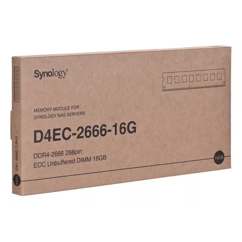 Synology - DDR4 - moduuli - 16 GB - DIMM 288-PIN - 2666 MHz / PC4-21300 1,2 V puskuroimaton ECC