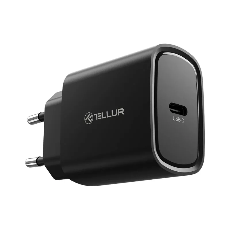 Tellur 20W USB-C PD -verkkolaturi musta