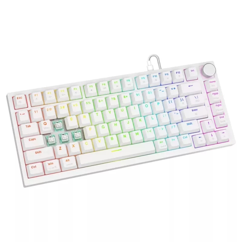 Savio ASTRAL WHITE JADE näppäimistö pelikäyttöön USB QWERTY US International