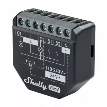 Setti 2 kpl Shelly 2PM Gen4 Zigbee/Matter-ohjaimia