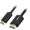 Adapterikaapeli HDMI-uros > Mini-HDMI-uros (musta, 1 metri, HDMI 4K)