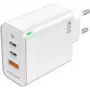 PEDEA pikavalaisin ”Triple” 65W GaN USB-C PD USB-A valkoinen - verkkolaite - USB Type-C