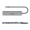 USB-C-keskitin Unitek 7in1 alumiini PD 100W 5 Gbps — moniporttinen sovitin Power Delivery -tuella