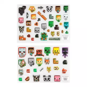 Paladone Minecraft Puffy Gadget Decals PP13218MCF — koristeelliset puffy-tarrat laitteisiin