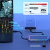 Unitek uHUB S7+ D1029A USB-C-keskitin, USB 3.2 Gen 2 10 Gbps, HDMI 2.0, Gigabit RJ45, 3,5 mm:n äänipistoke, 100 W, harmaa