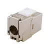 Suojattu Cat.6A ohut Keystone-liitin, EQUIP 767223, työkaluton, RJ-45, litteä, hopea, 8 kpl