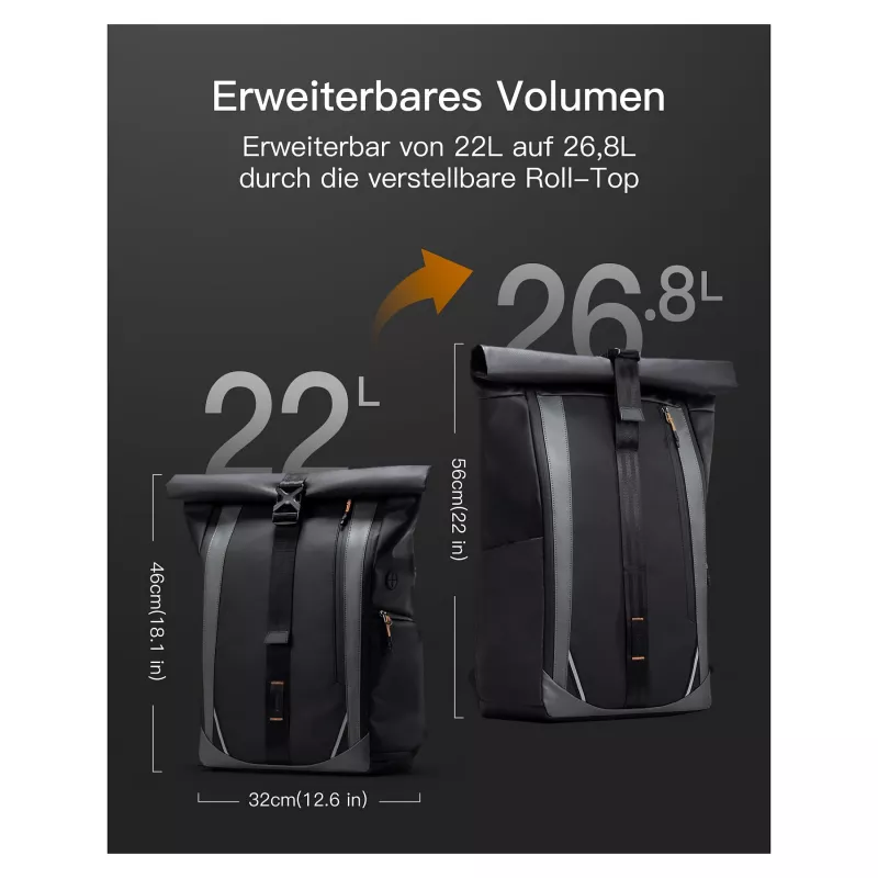 inateck kannettavan tietokoneen reppu 15,6 BP01009 musta 22-26,8 L