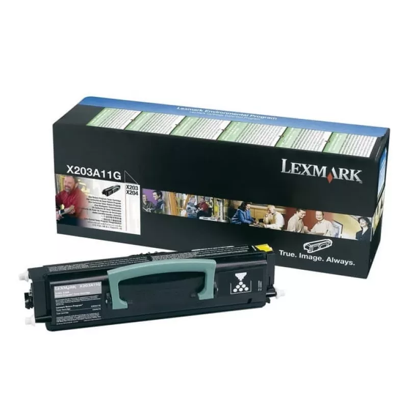 Lexmark värikasetti X203A11G - musta - kapasiteetti: 2 500 sivua (X203A11G)