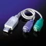 VALUE näppäimistö-/hiiriadapteri - USB Type A, 4-pin (M) - PS/2, 6-pin (W)