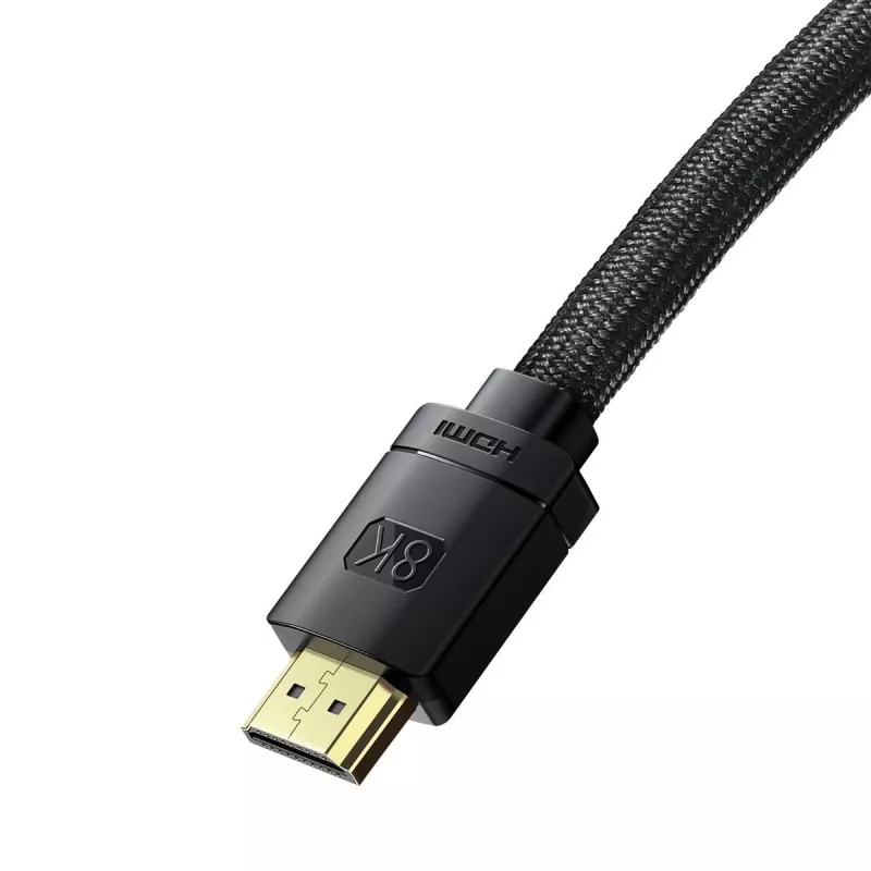 Baseus High Definition Series HDMI 2.1 -kaapeli, 8K 60Hz, 3D, HDR, 48Gbps, 2 m (musta)