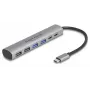 DeLOCK 64232 kannettavan telakka johdollinen USB 3.2 Gen 1 Type-A Type-C harmaa