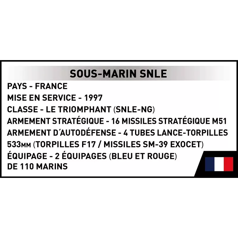 Cobi Blocks Sous-Marin SNLE rakennussarja — 643 osaa