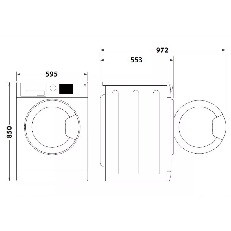Pesukone INDESIT MTWA71252WPL 7 kg, edestä täytettävä, energialuokka E
